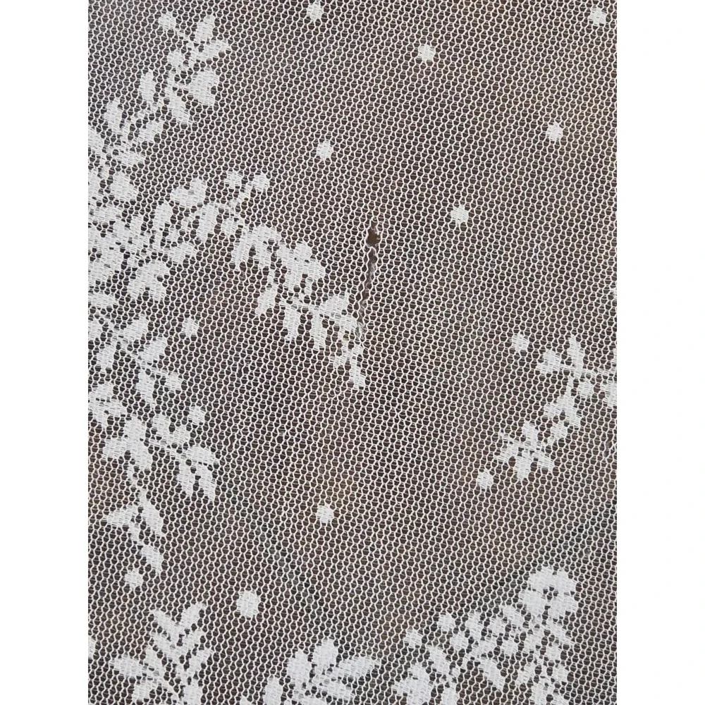 2 Vtg Y2K Floral Lace Curtain Panels 52x82